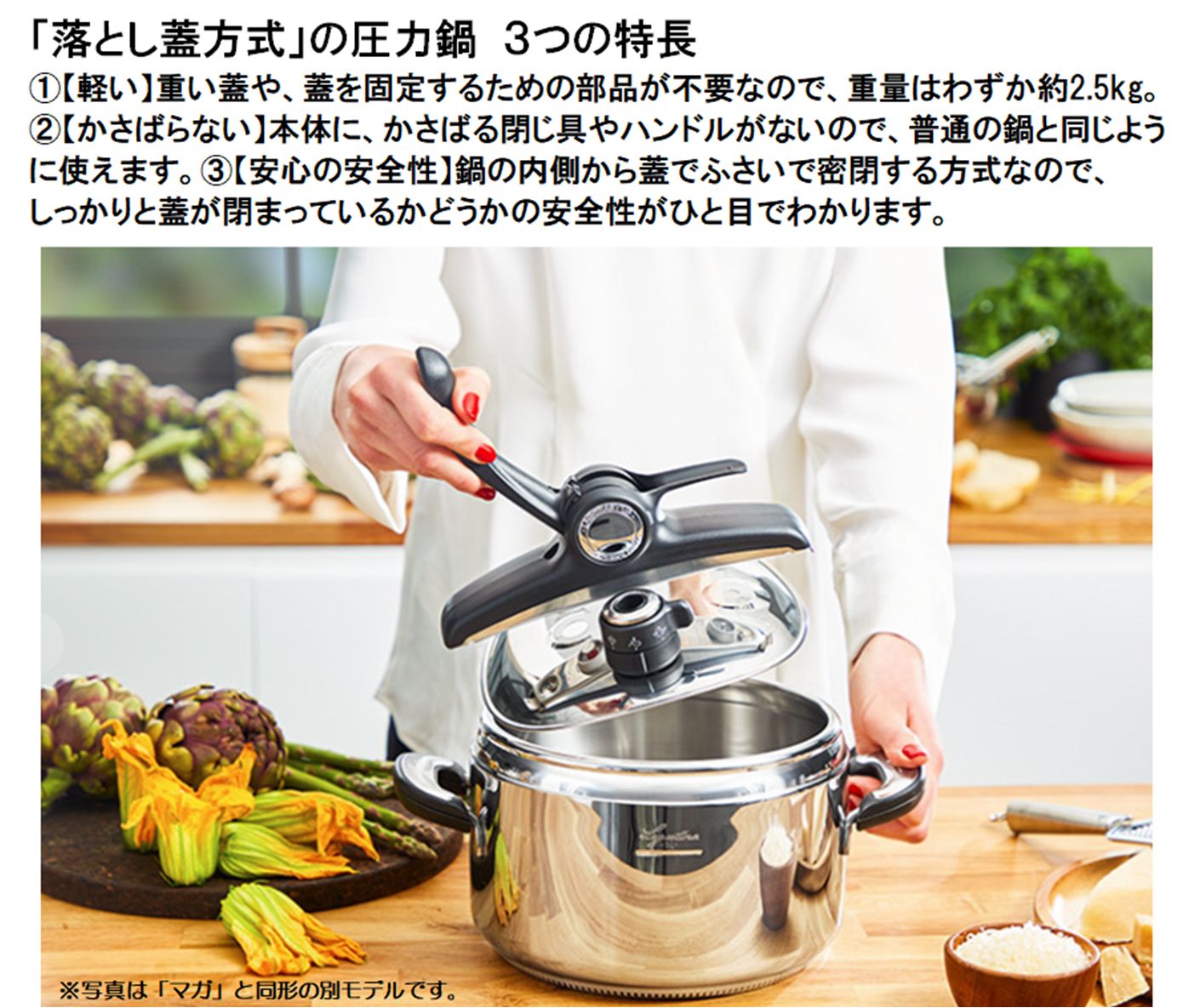 【未使用品】ステンレス圧力鍋 Lagostina 5L Lagostina - ラゴスティーナ圧力鍋 5リットル IH対応品
