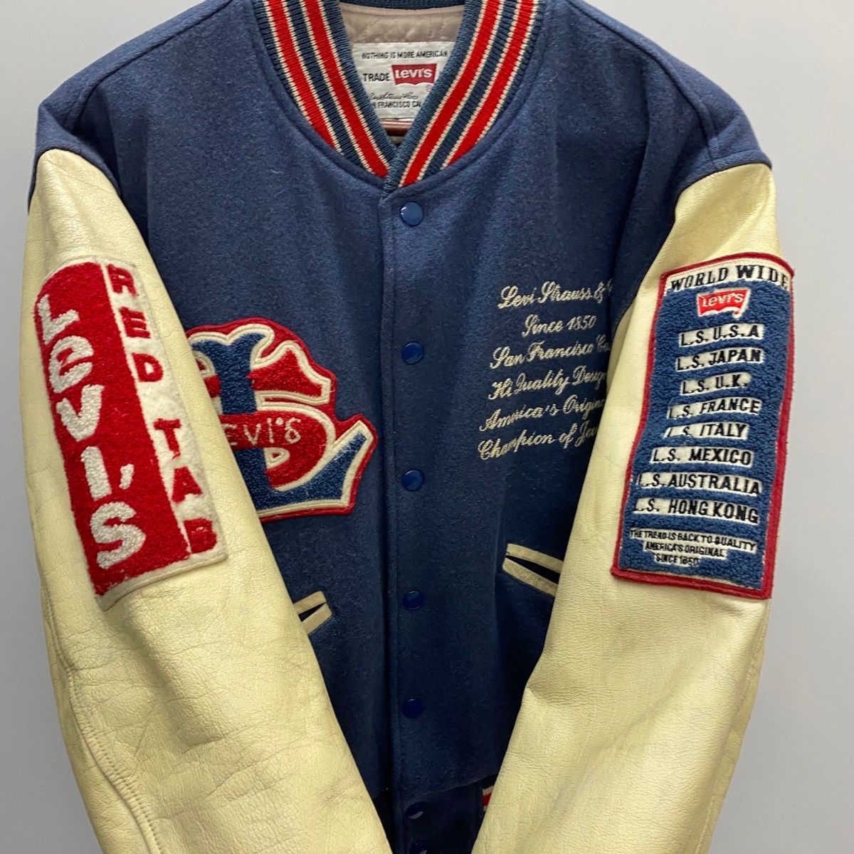 Levi's スタジアムジャケットMサイズ リーバイス Levi's 90's varsity jacket レザー スタジャン