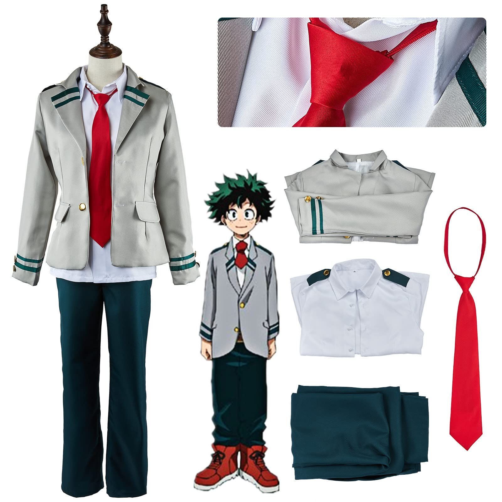 Size XL XSLSLCOS 僕のヒーローアカデミア コスプレ 衣装 雄英高校 男性制服 緑谷 出久 爆豪勝己 飯田天哉 轟焦凍 風 コスチューム ハロウィン クリスマス 仮装 アニメ cosplay イベント 衣装 XL