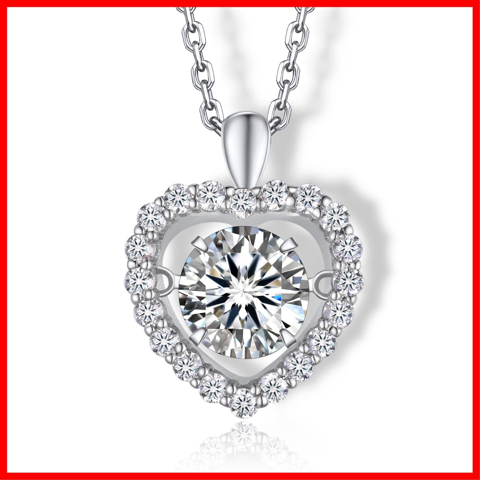 商品 誕生日 チェーン シルバーネックレス人気ブランド ペンダント 記念日 モアサナイト カラット プレゼント 長40cm＋アジャスター5cm 0.5-1 レディース ネックレス 華奢ギフトボックス付け ダンシングストーン MomentWish