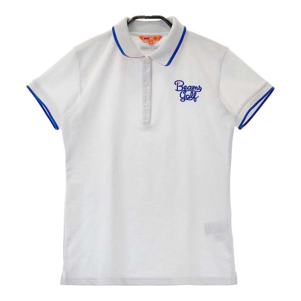 サイズ：M BEAMS GOLF ビームスゴルフ  半袖ポロシャツ  ホワイト系 [240101457075] ゴルフウェア レディース ストスト サイズ：M BEAMS GOLF ビームスゴルフ 半袖ポロシャツ ホワイト