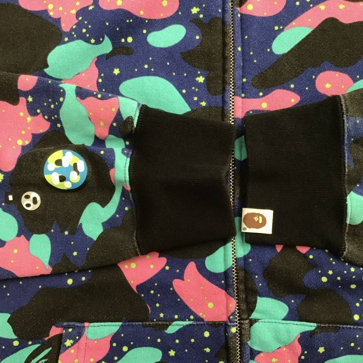 ☆XL☆ KID CUDI × BAPE camo シャーク パーカー shark full zip  