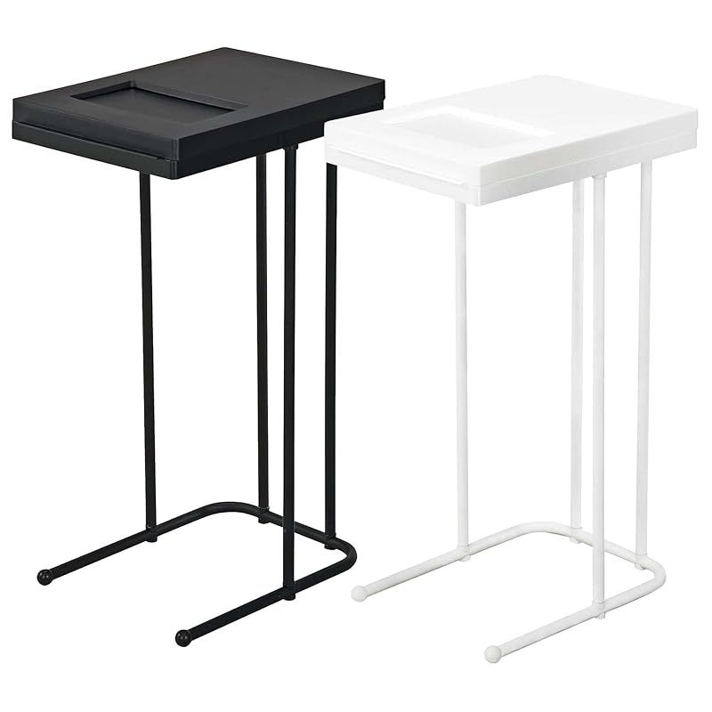 .co.jp 新輝合成 トンボ ユニード ゴミ箱 ゴミ袋 ホルダー L 蓋を開けずにごみを捨てられる ブラック ホワイト セット 幅23.5×奥行33.5×高さ55.5cm 蓋付き 分別 日本製