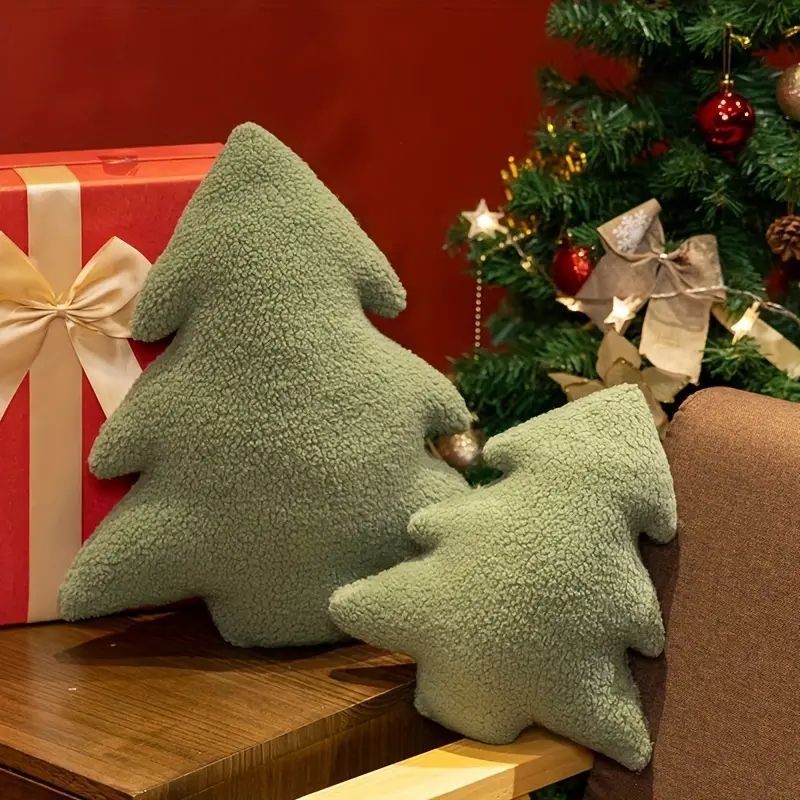 ふわふわソフト クリスマスツリークッション ? ホームデコレーション＆ギフトに最適なぬいぐるみクッション
