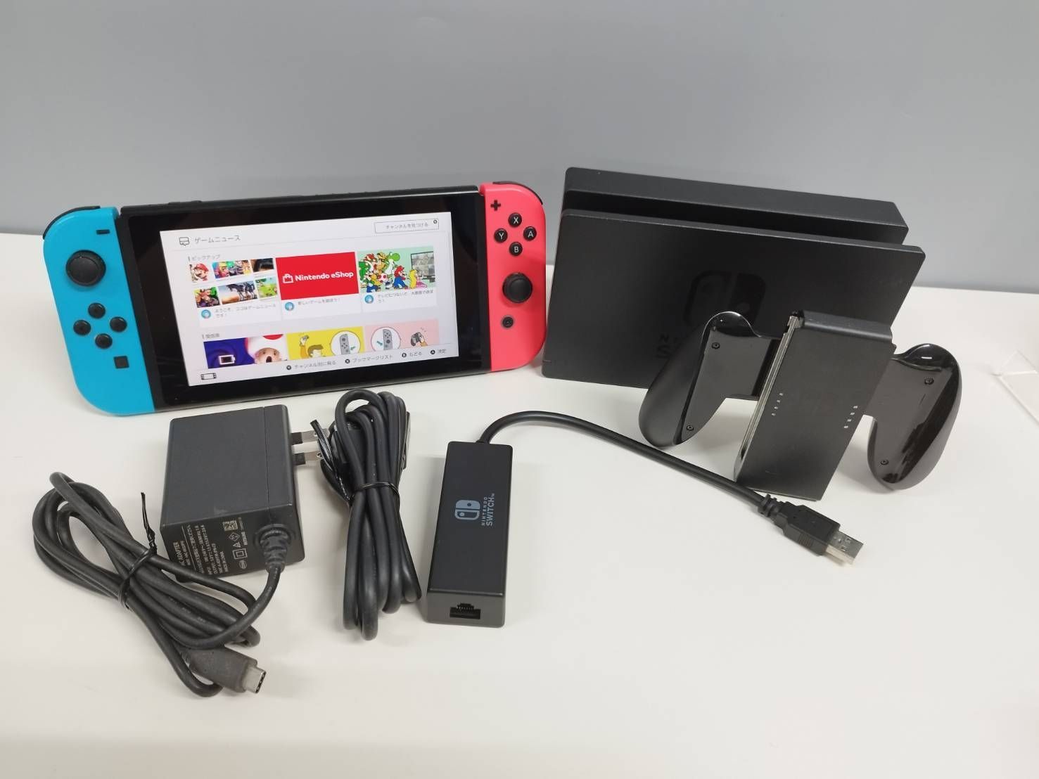 Nintendo Switch HAC-001/2018年製/LANアダプター付き