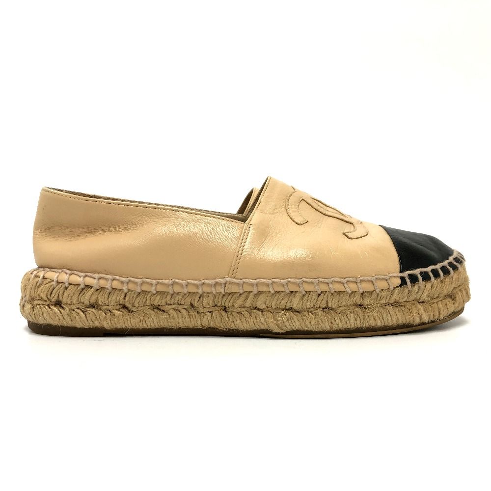 CHANEL シャネル スリッポン エスパドリーユ レザー - メルカリ