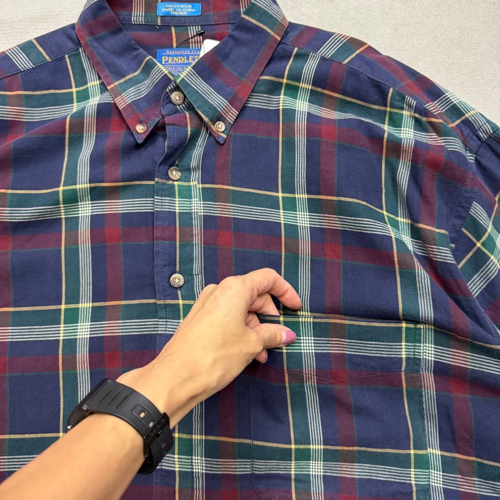 Pendleton ペンドルトン ウールネルシャツ 赤緑チェック 50s PENDLETON