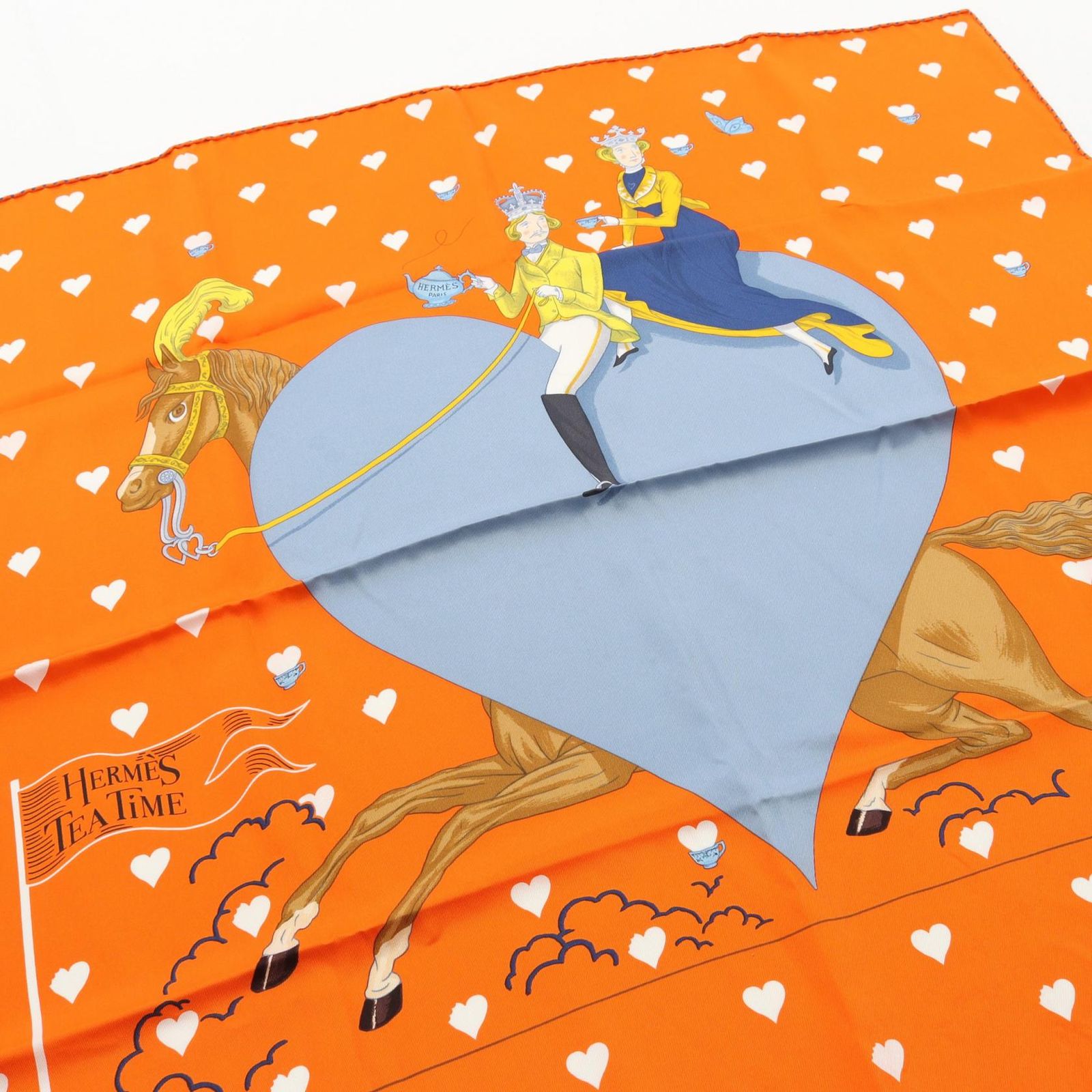 エルメス HERMES スカーフ カレ70 TEA TIME ティータイム