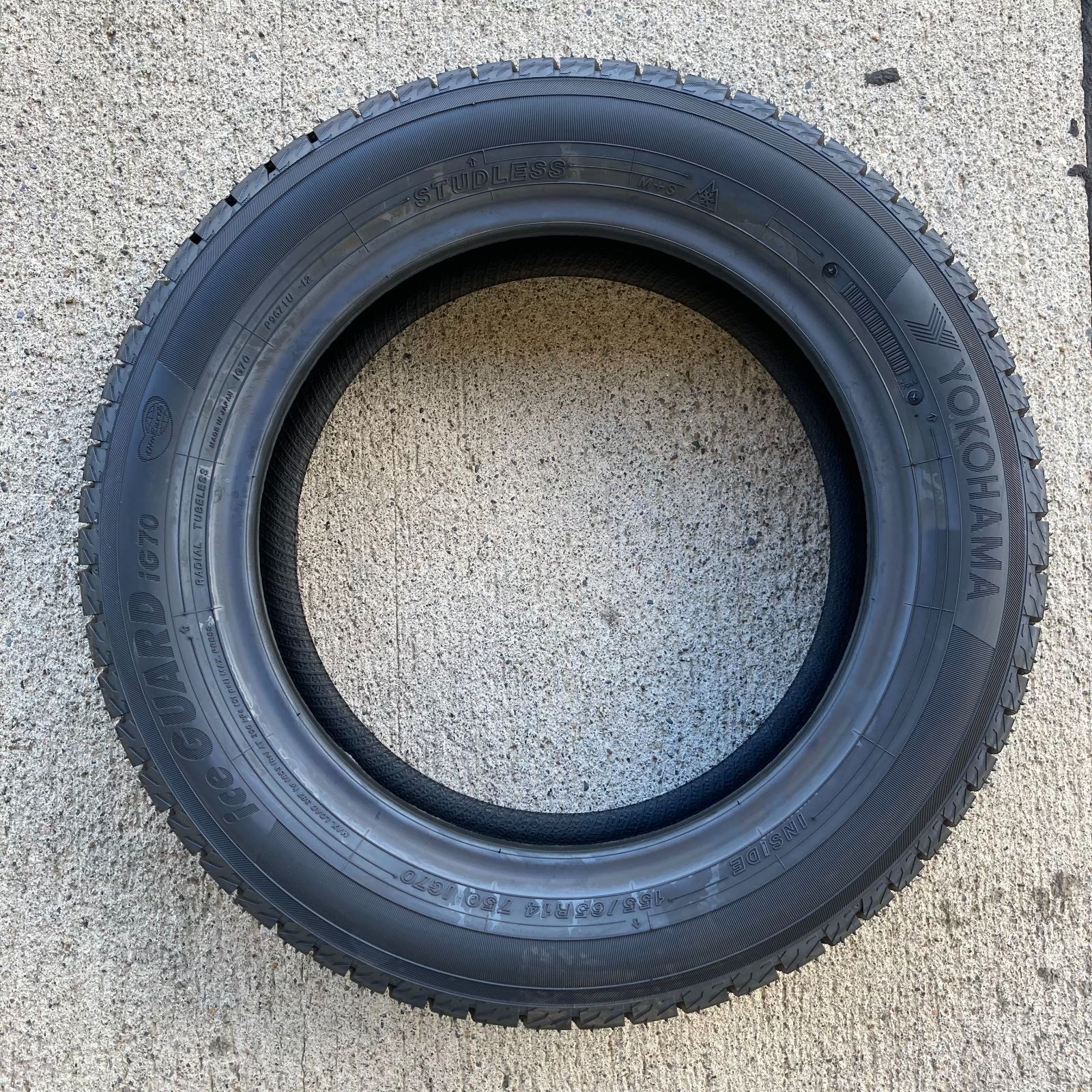 サ]新品 ヨコハマ アイスガード iG70 155/65R14 スタッドレスタイヤ 1 