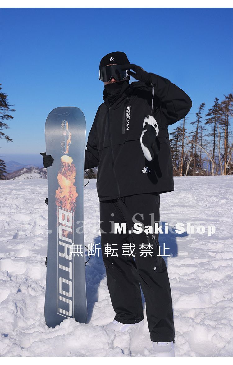 新品 スキーウェア スノーボードウェア メンズ レディース 上下セット ボードウェア スノボウェア ジャケット スノーボード スノボー スキー パンツ ズボン 保温 防寒 撥水 男女兼用 ブラッ