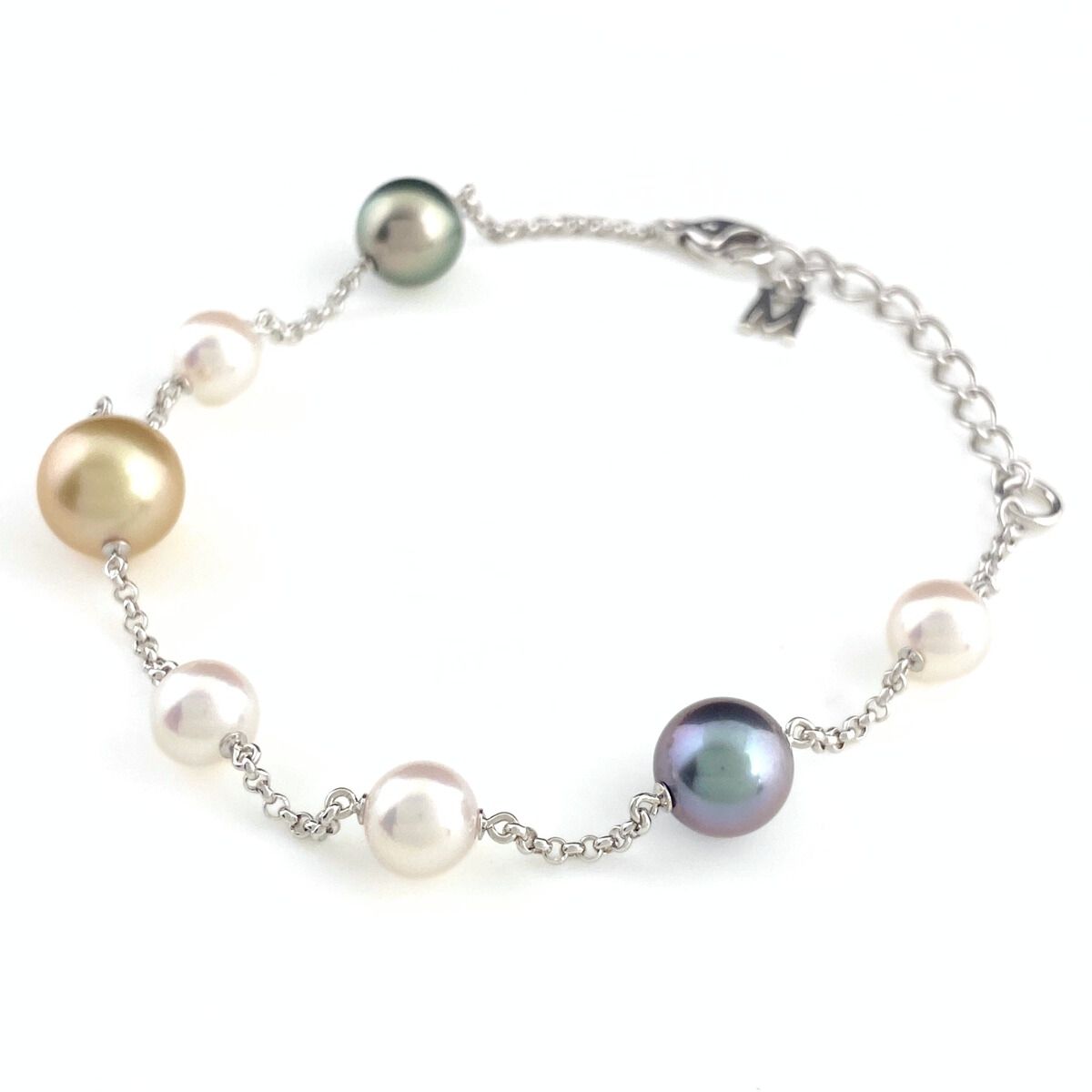 ミキモト MIKIMOTO パール デザインブレスレット 腕輪 真珠 