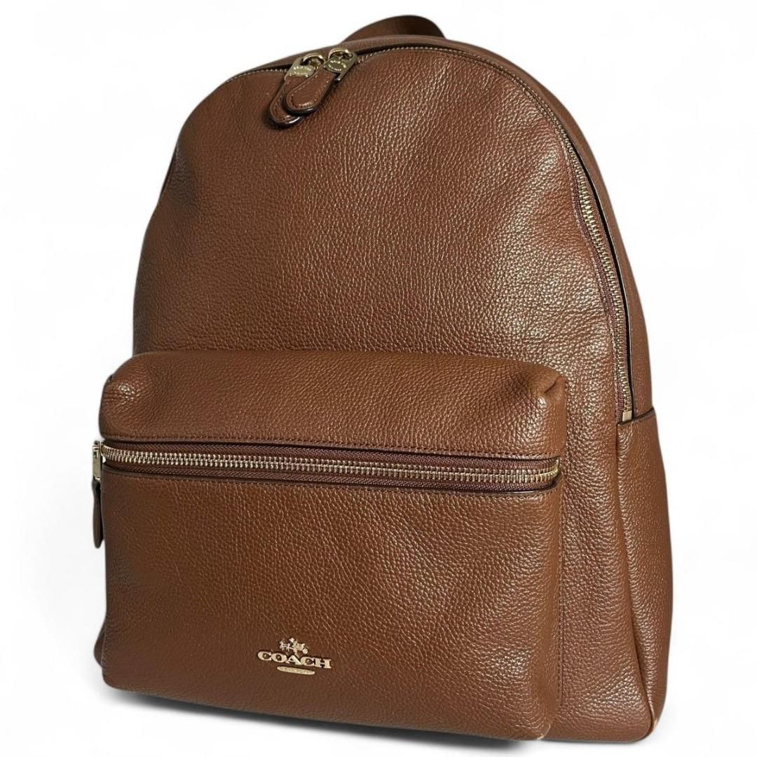 COACH コーチ リュック チャーリー ペプルドレザー バックパック リュックサック f38288 ブラウン