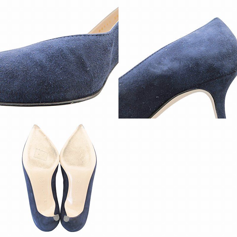 ジャンヴィトロッシ Gianvito Rossi スウェード パンプス ポイン