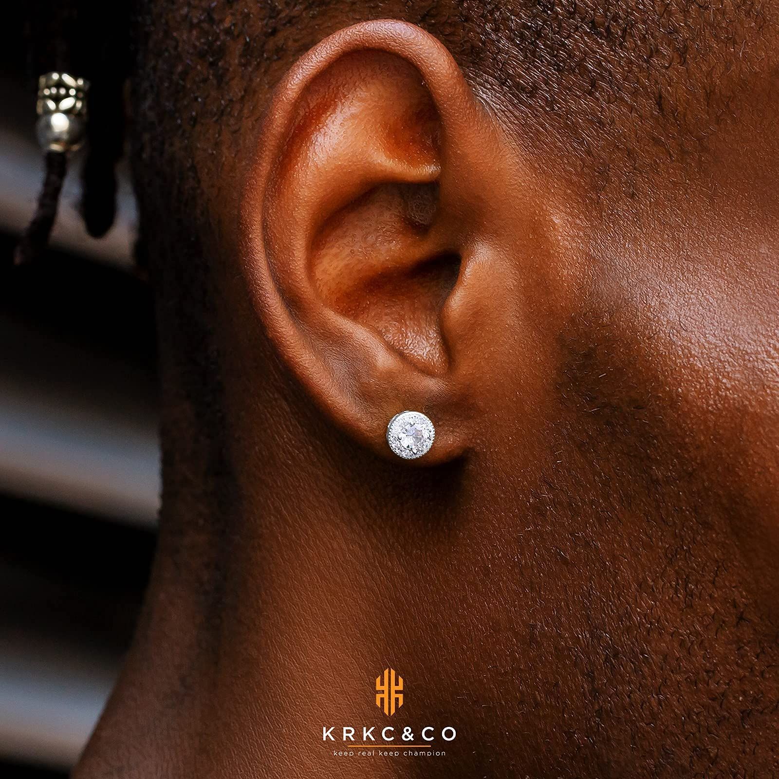 RN128】ピアス アクセサリー イヤリング くど メンズ ブラック 黒