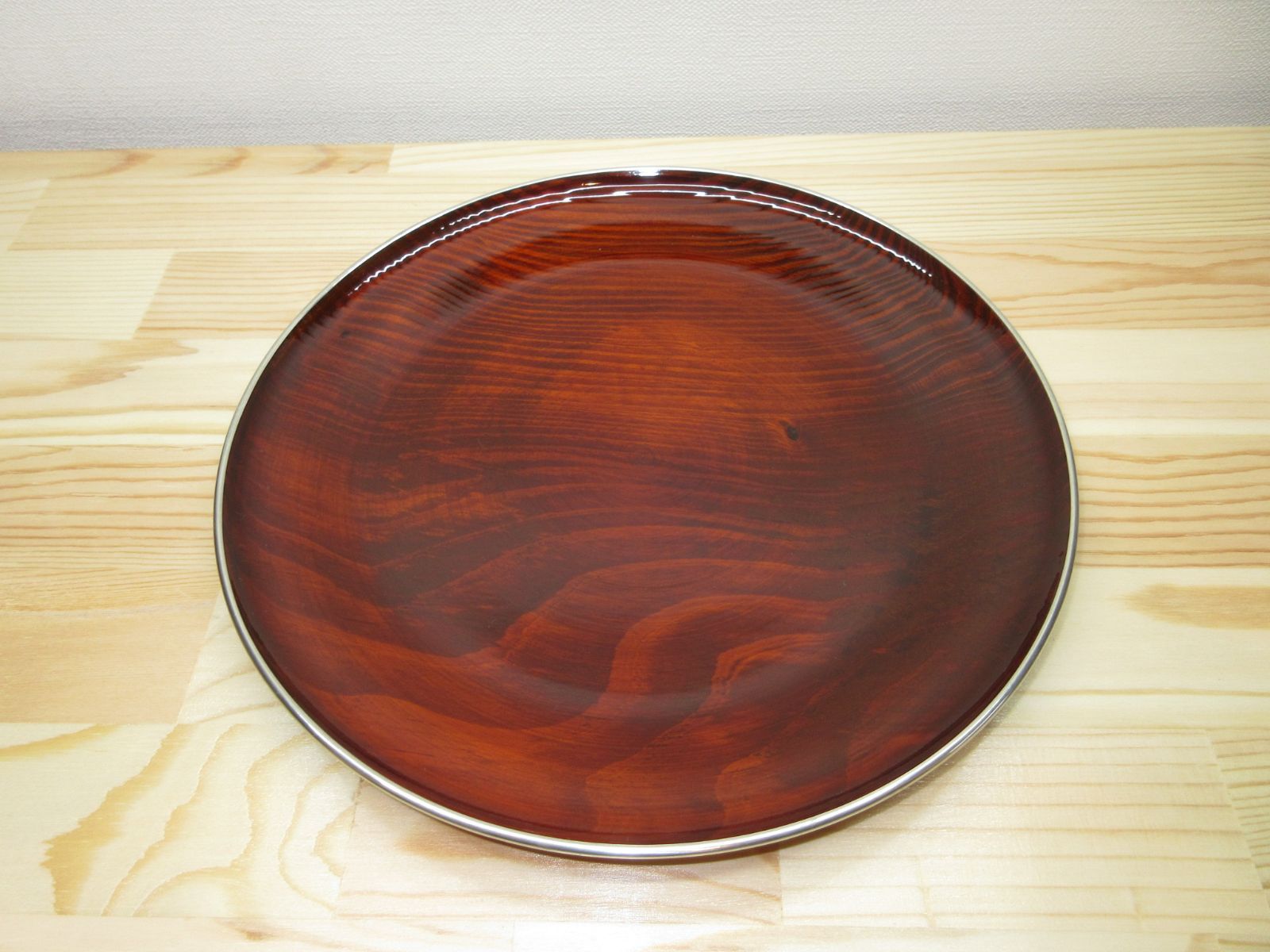 逢絢亭 茶道具 菓子器 青海盆 京塗 松木地 木製 岡本漆専堂 共箱入り