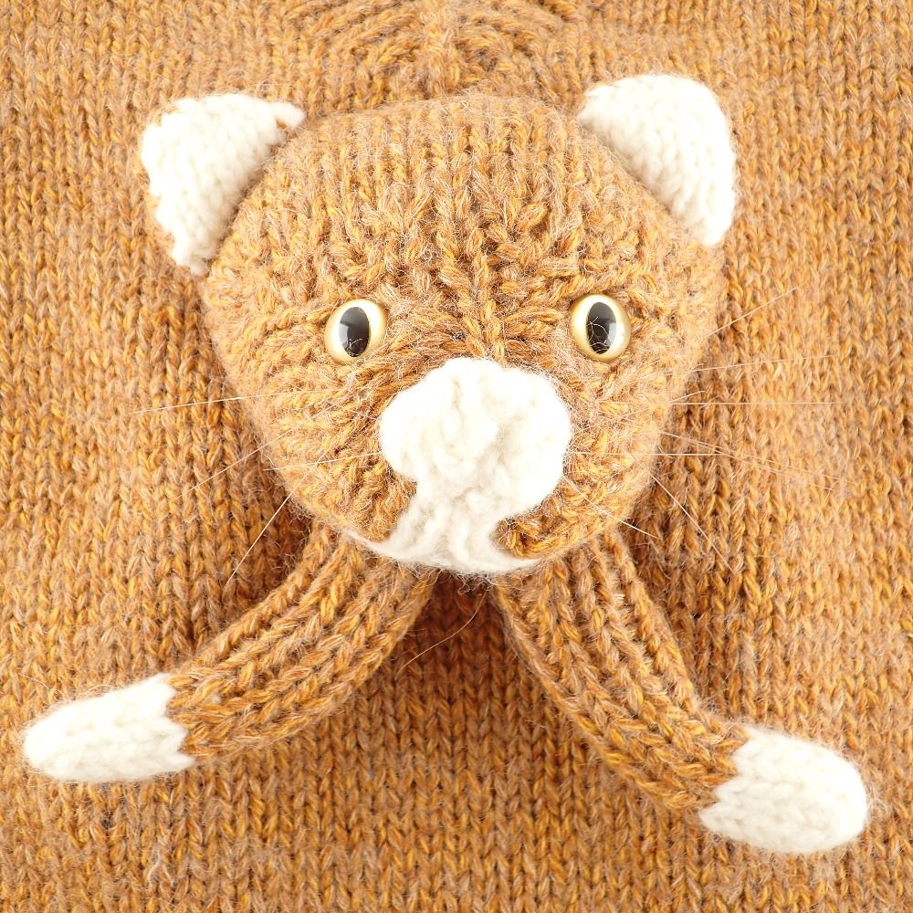 doublet ダブレット 21AW30KN50 STUFFED CAT HAND-KNITTING PULLOVER 