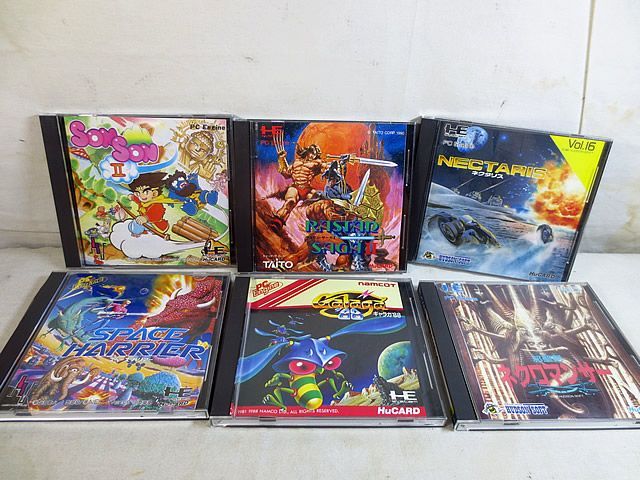 PCエンジン HuCARD 邪聖剣ネクロマンサー ギャラガ88 ラスタン サーガ スペースハリアー ソンソン セット