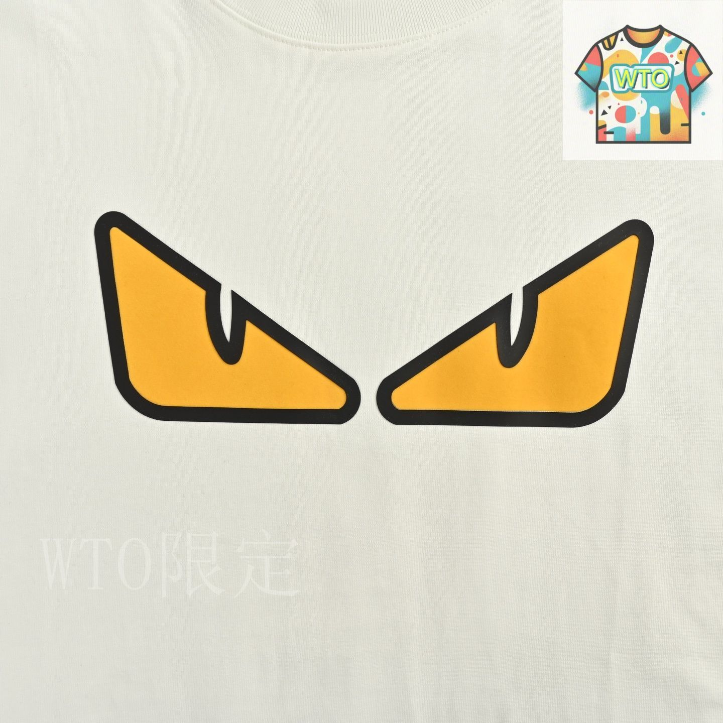 今日WTO】Fendi 25ss モンスターアイズフロッキング T シャツ