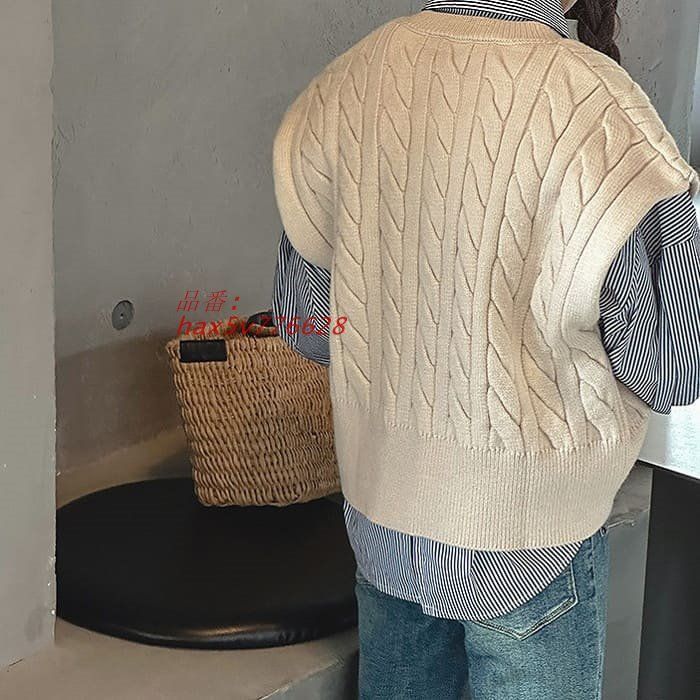  小学生 キッズ 女の子 ニットベスト カジュアルシャツ 2点セット カジュアル 春秋 ガーダンス 韓国 おしゃれ 長袖 通学 トップス hax 5 v 776628 ベビーサンダル ベビーシューズ