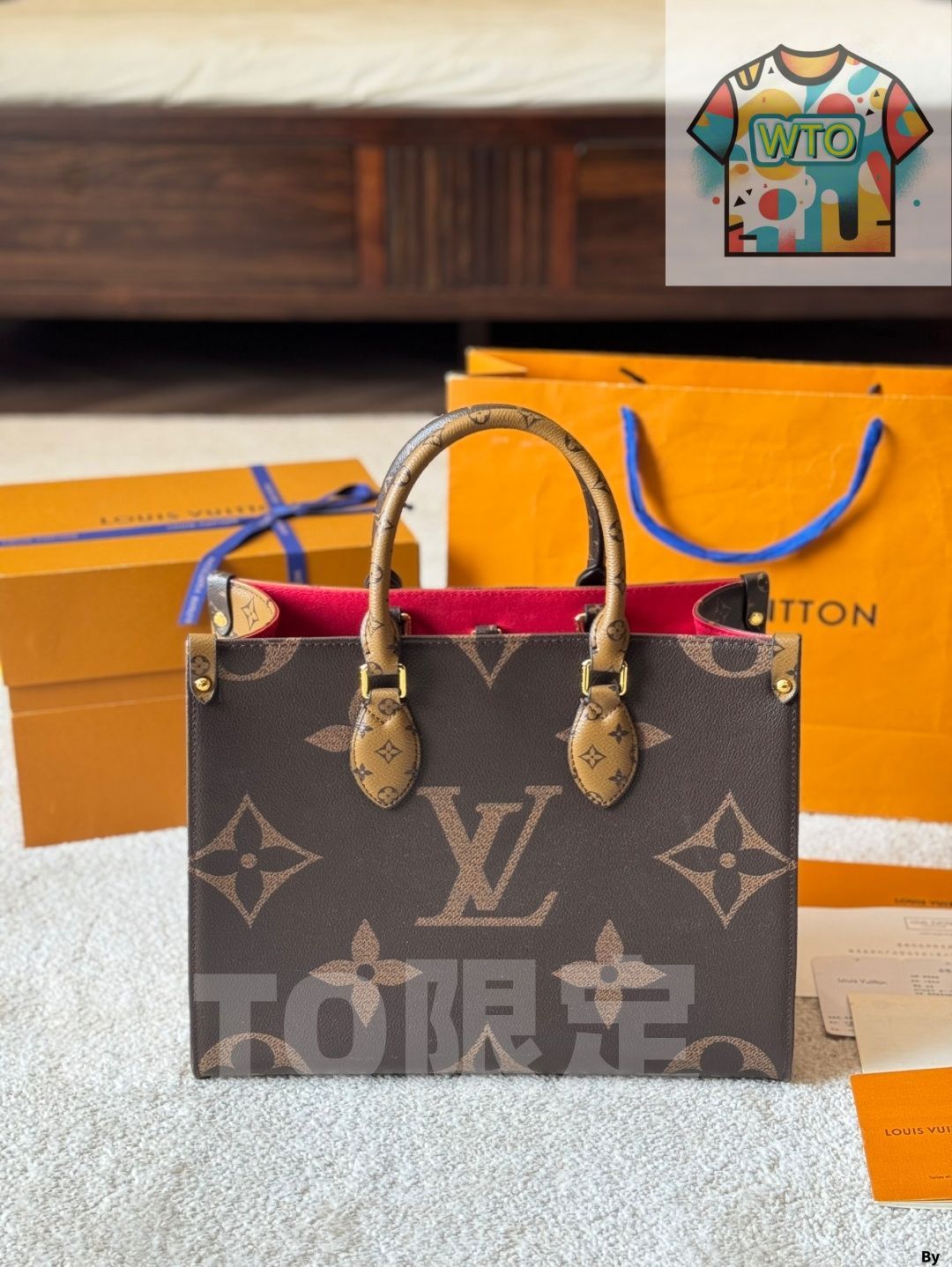 今日WTO】LV Onthego 35cm 圧字 ジャングルバッグ A/B 面
