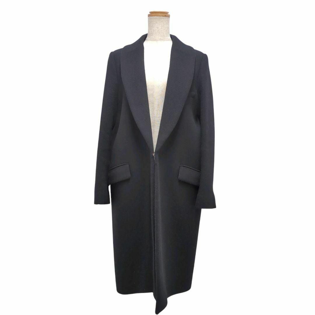 お値下げ 新品 未使用 LE CIEL BLUE ウール チェスターコート 黒 美品】日本製 ルシェルブルー ウール100% ロングチェスターコート 黒