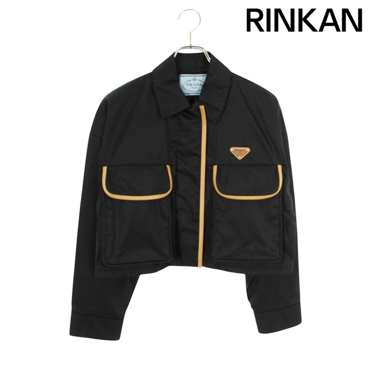 PRADA プラダ ナイロン ブルゾン 三角 トライアングル プレート入り
