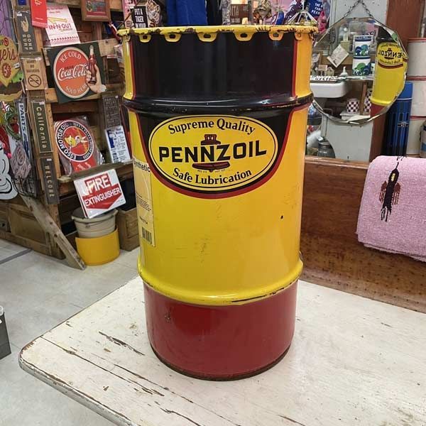 ペンゾイル 空ドラム缶 60リットル PENNZOIL - 自動車アクセサリー