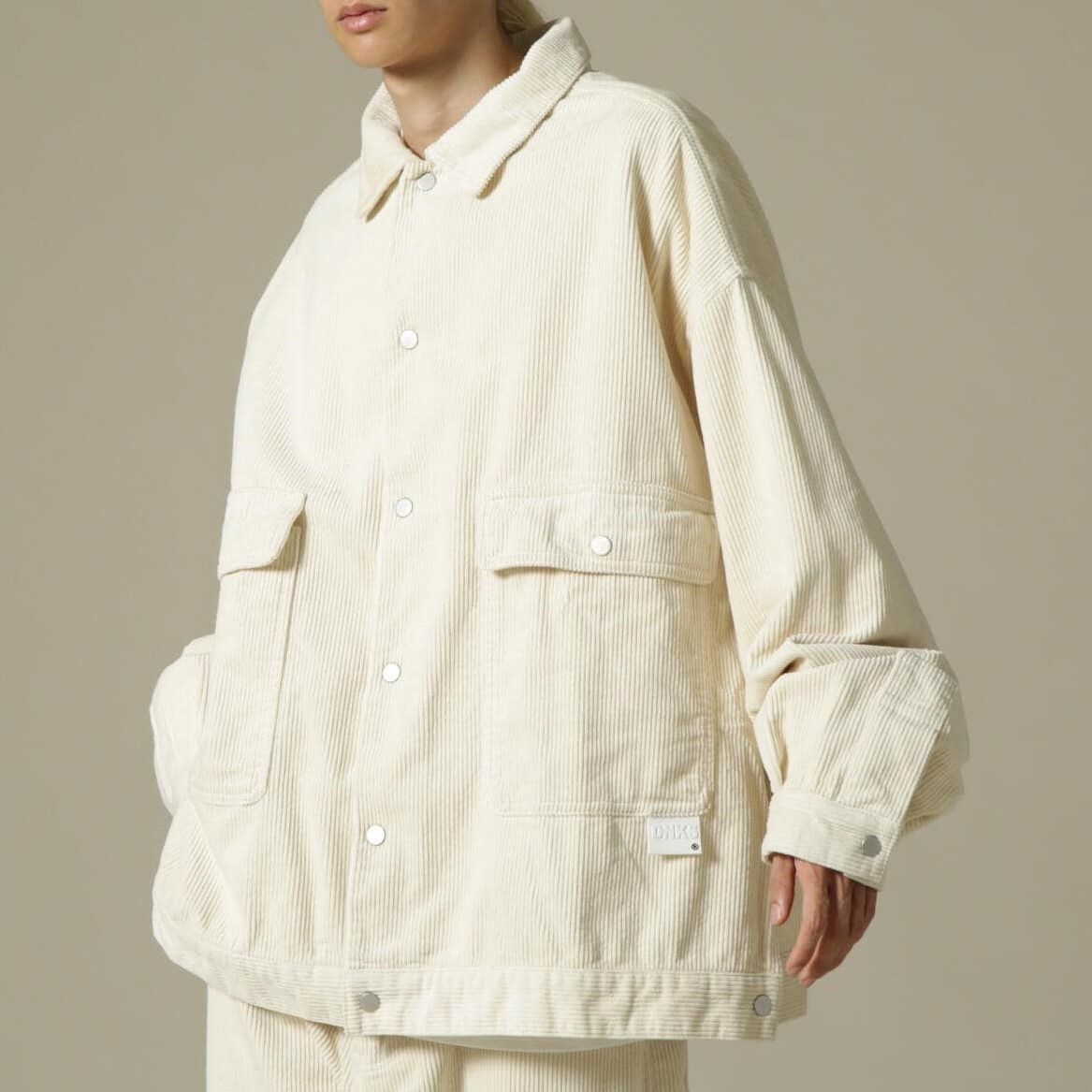 Danke Schon ダンケシェーン 25AW WEB＆限定 CORDUROY COVERALLS コーデュロイ カバーオール UNS25139-OT L ベージュ オーバーサイズ ジャケット アウター【新古品】【中古】【Danke Schon】 Danke Schon ダンケシェーン Premium Corduroy Coveralls オーバー