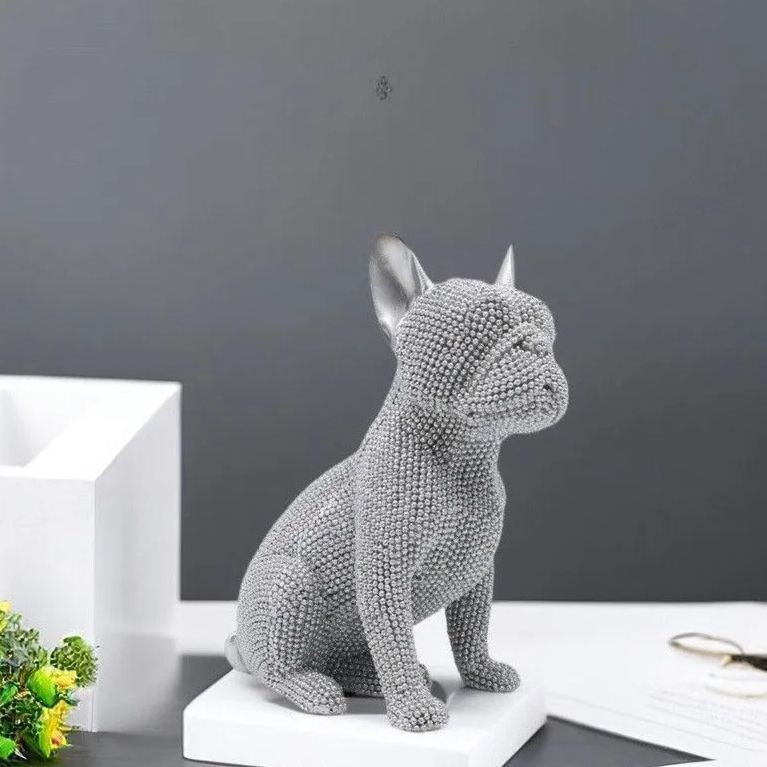 フレンチブルドッグ 置物 樹脂製 約27cm フレンチブルドッグ 置物 樹脂