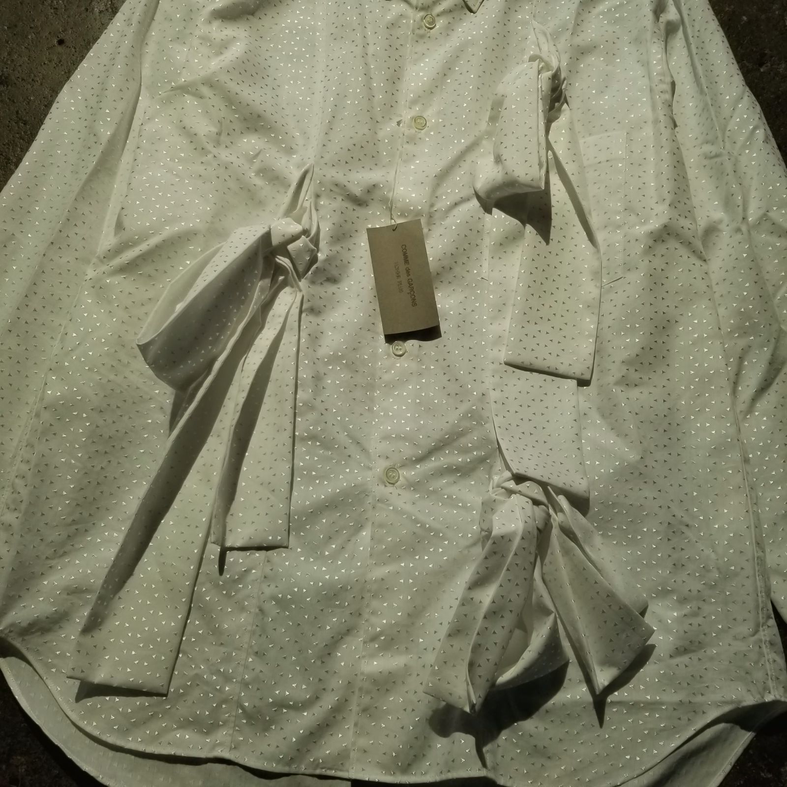 COMME des GARCONS HOMME PLUS 25SS リボンシャツ COMME des GARCONS HOMME PLUS 25ss コットンレーヨン リボン