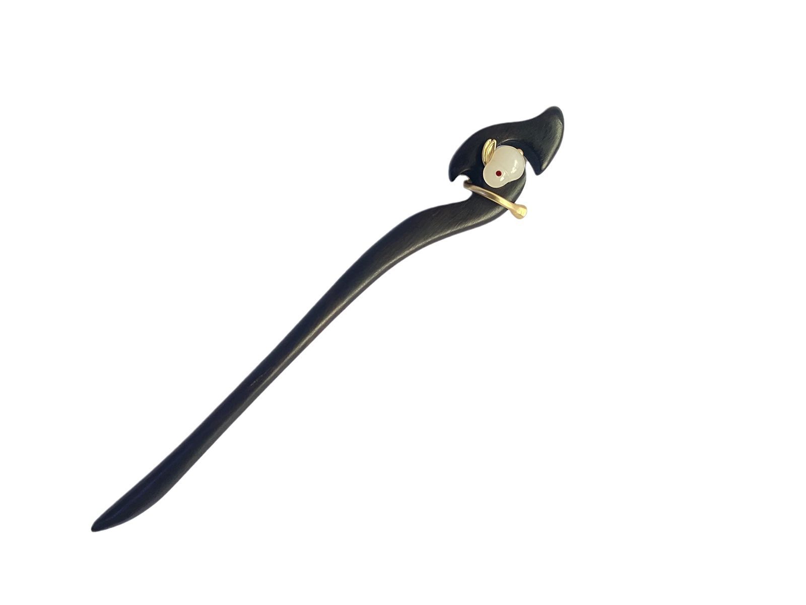 数量 髪飾り 干支 木製 瑞兎 かわいい シンプル 浴衣 一本簪 着物 手作り 和装小物 ヘアーかんざし かんざし ヘア 天然黒壇木 ラッキー YDOONG プレゼント