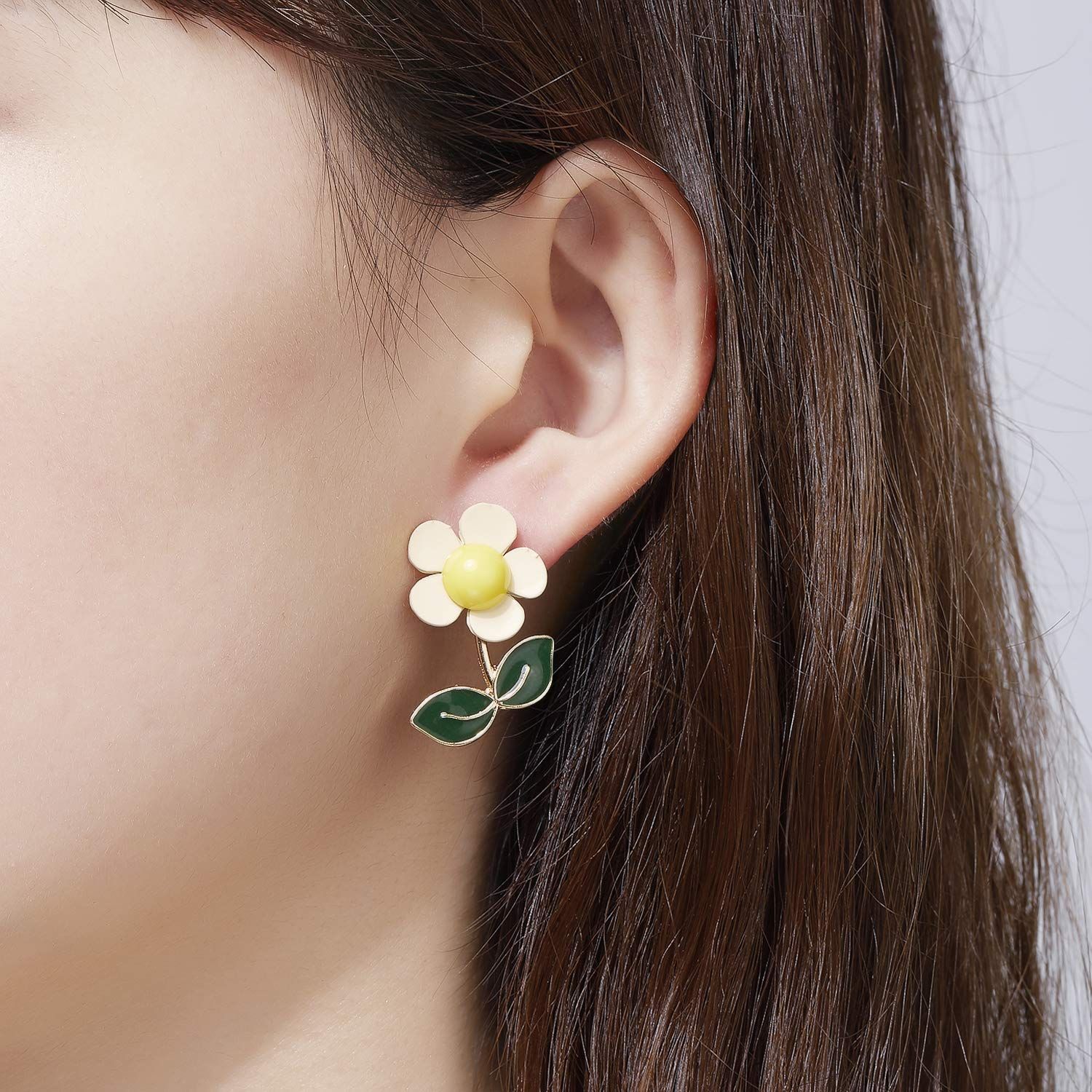  金属アレルギー対応 Daisy ブランド レディース Flower 女性 Earrings ピアス イエロー - ゴールド お花 7079038 KRUCKEL ネックレス アクセサリー