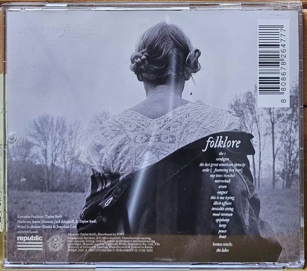 CD ー 847 テイラー 素早く Folklore 842 848 Taylor Swift folklore