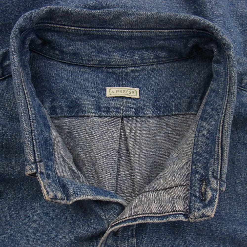 A.PRESSE アプレッセ 22AW 22AAP-02-08H BD Denim Shirt ボタンダウン 