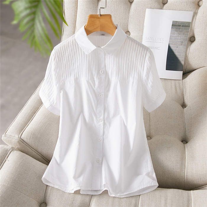 美品✨ラシュモン シャツ 春服 ブラウス 夏服 S 日本製 白シャツ hs-ec-043.jpg