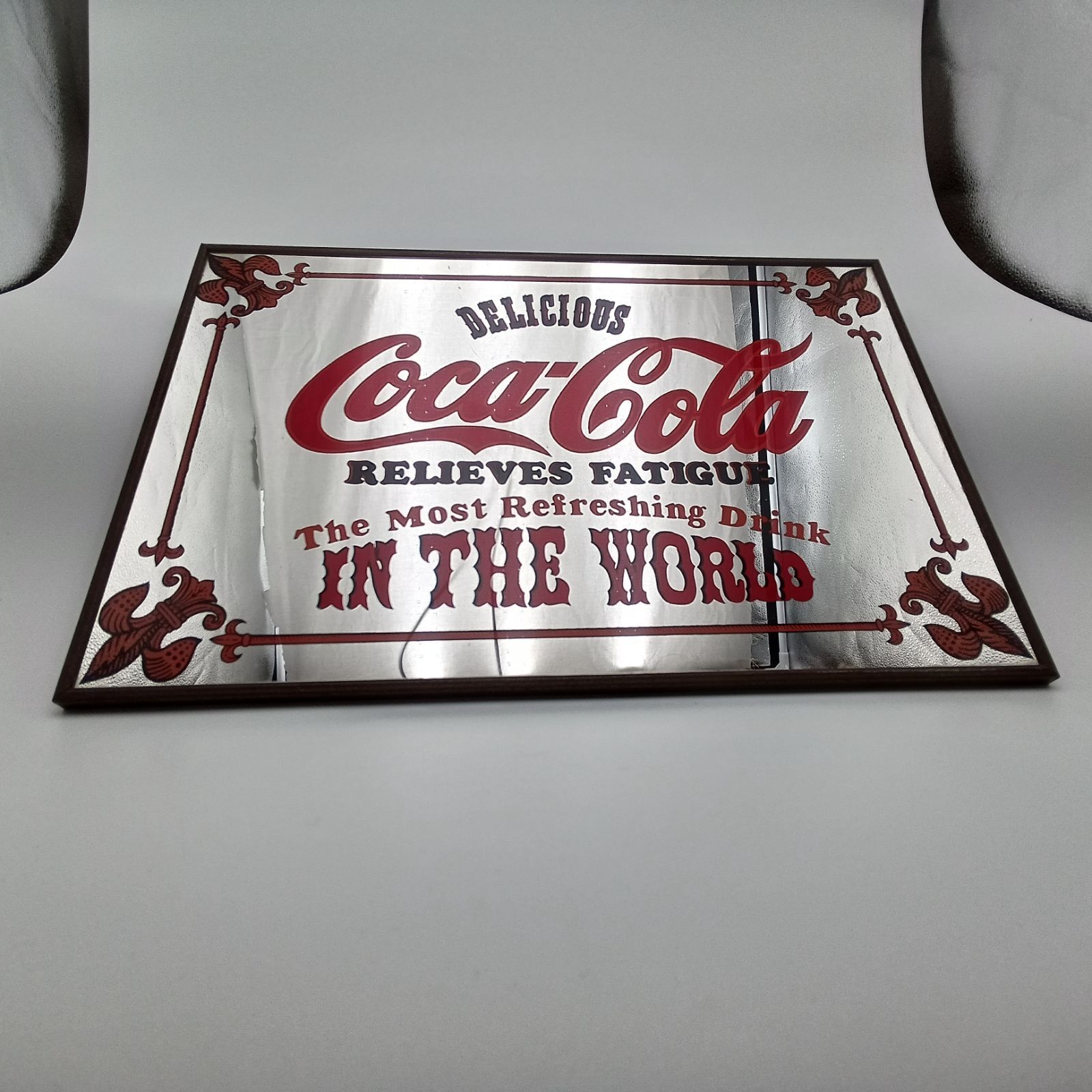 コカ・コーラ パブミラー アンティーク 昭和レトロ コカ・コーラ パブミラー 45.5cmX30cm 壁掛け 鏡 レトロ