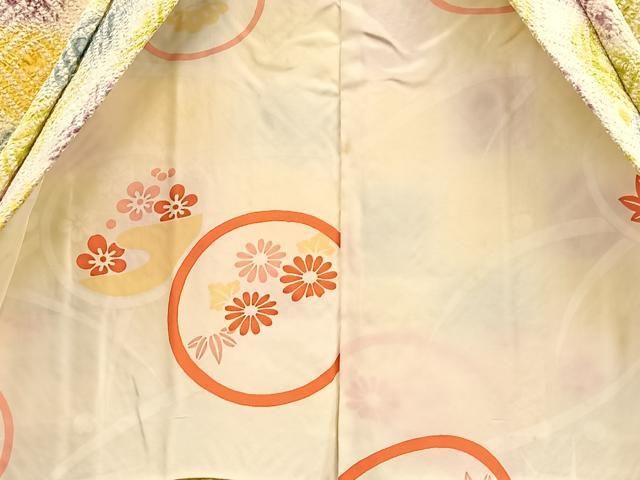 平和屋着物＃羽織 総絞り 若松菱文 正絹 逸品 BAAU0012gt