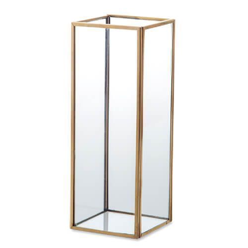 ポッシュリビング フレームフラワーベース ソリッド 22577 | フレームポット ソリッド 花瓶 フラワーベース ガラス ブラス ガラスアンティーク風 ボトルベース 木 花 フラワー おしゃれ イン