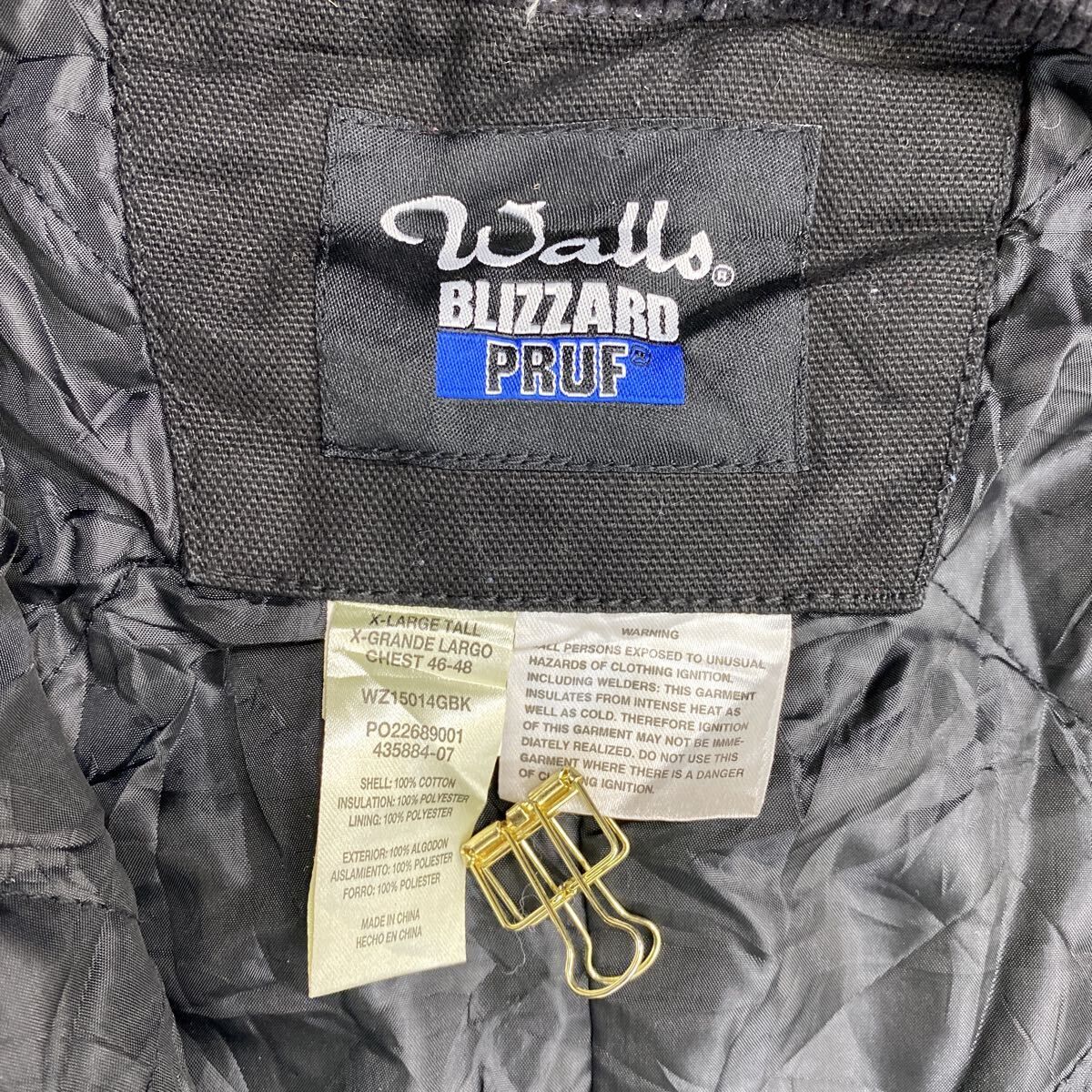 アメリカ古着 つなぎ 中綿 Walls USA製古着中綿ツナギ グレー LARGE REGULARウォールズ