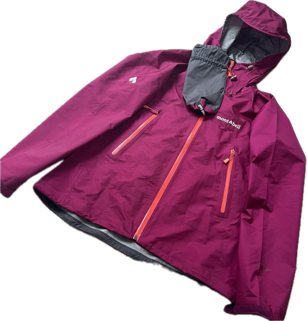 mont-bell モンベル ストームクルーザージャケット レインウェア M レディース パープル ゴアテックス 登山トレッキング 通勤通学 梅雨