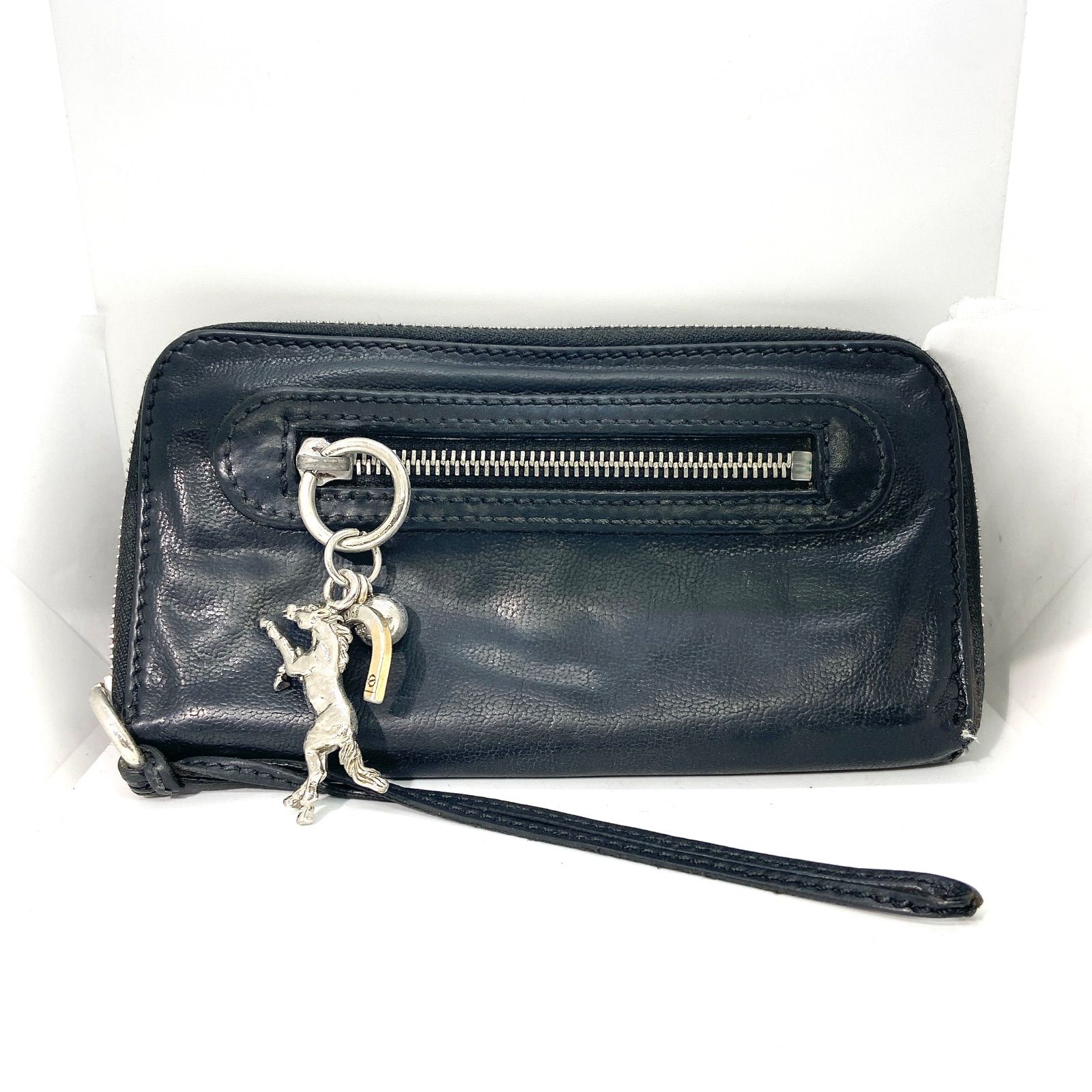 Chloe クロエ ケララ ホースチャーム ラウンドジップ 長財布 ブラック 