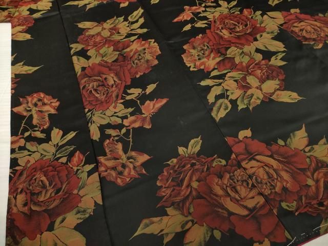 平和屋着物○上質な小紋 薔薇 黒地 正絹 逸品 AAAT5193ck - メルカリ