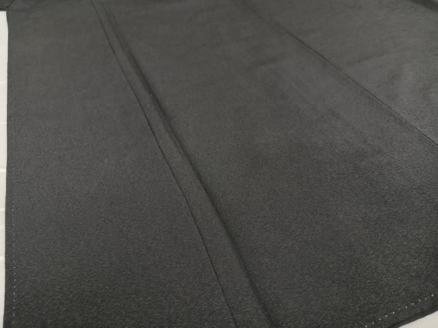 平和屋着物○染色作家 草野一騎 色無地 黒紅色 正絹 逸品 AAAY0055zg  