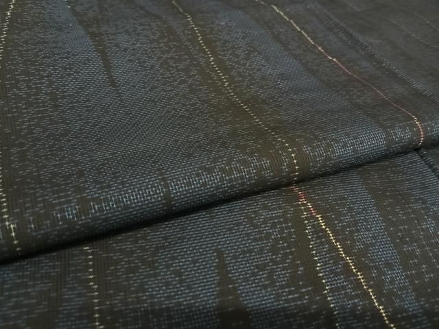 平和屋着物○本場縞大島紬 染大島 訪問着 蘇州刺繍 舞葉文