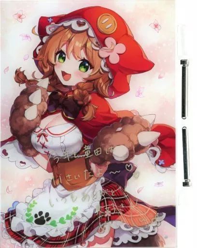 雑貨　[単品] 童田明治 複製直筆サイン・メッセージ入りアクリルパネル 「バーチャルYouTuber にじさんじ 童田明治 誕生日2021」 中古】アクリルスタンド・アクリルパネル 童田明治 複製直筆
