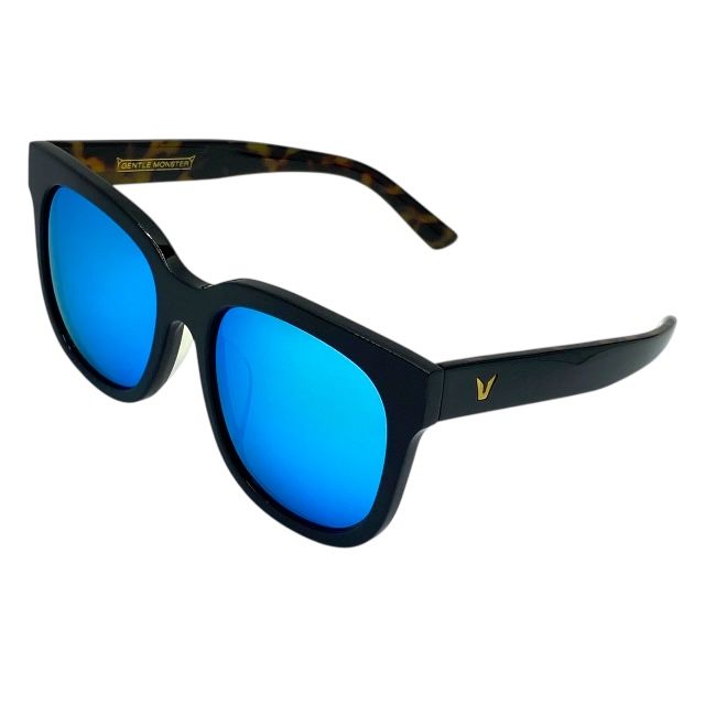 ジェントルモンスター Didi D M01 56□20 150 サングラス アイウェア スクエアフレーム ミラー ブラック べっ甲 ブルー GENTLE MONSTER ユニセックス 正規品 洗練された印象 感あるデザイン
