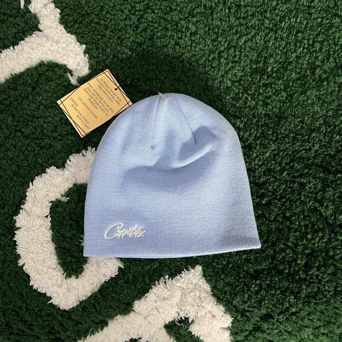 CORTEIZ MIRCO ALLSTARZ SKULLY BEANIE ニット帽子 ブルー - メルカリ