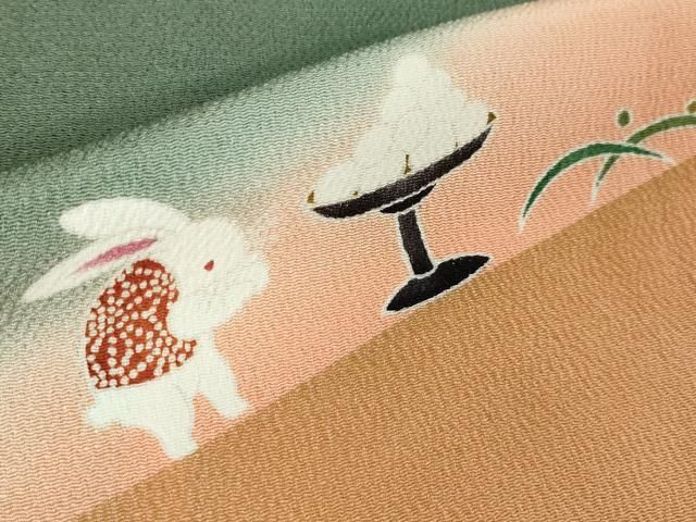 着物屋こころ■極上　人形作家・ホリヒロシ　小紋　うさぎ尽くし　逸品　ａ457