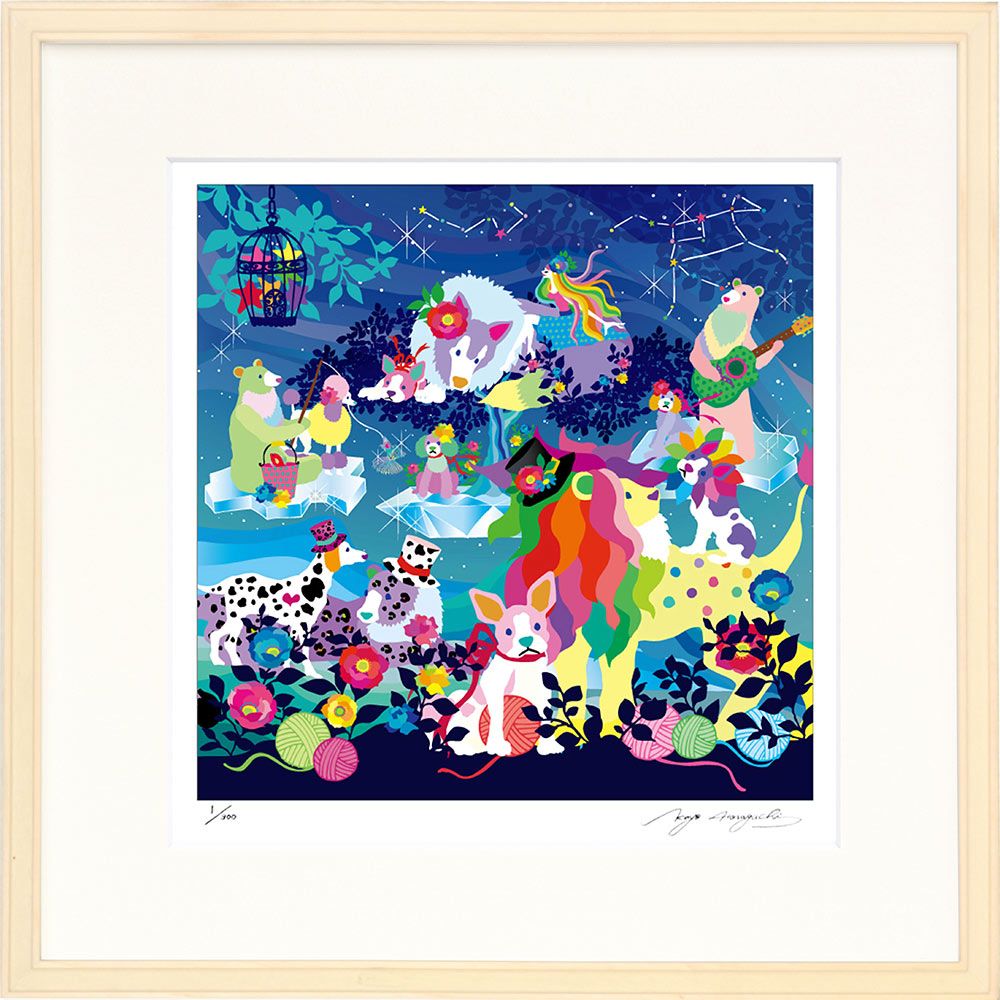 絵画 ホラグチ カヨ ある冬の楽しい1日の過ごし方 インテリア 公式 壁