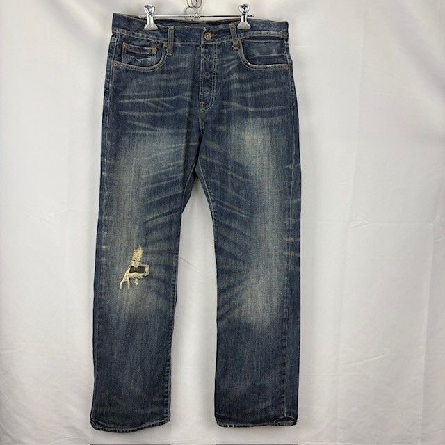 限定 27/400 ABERCROMBIE u0026 FITCH ボタンフライ ダメージ デニムパンツ サイズW34L34 06112511 01